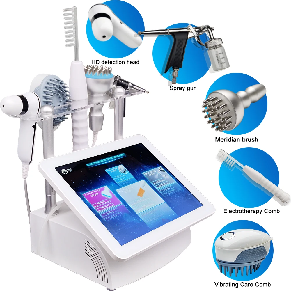 anti hair loss treatment growth massager system HD detector 50X 200X scalp analysis device hair analyzer machine