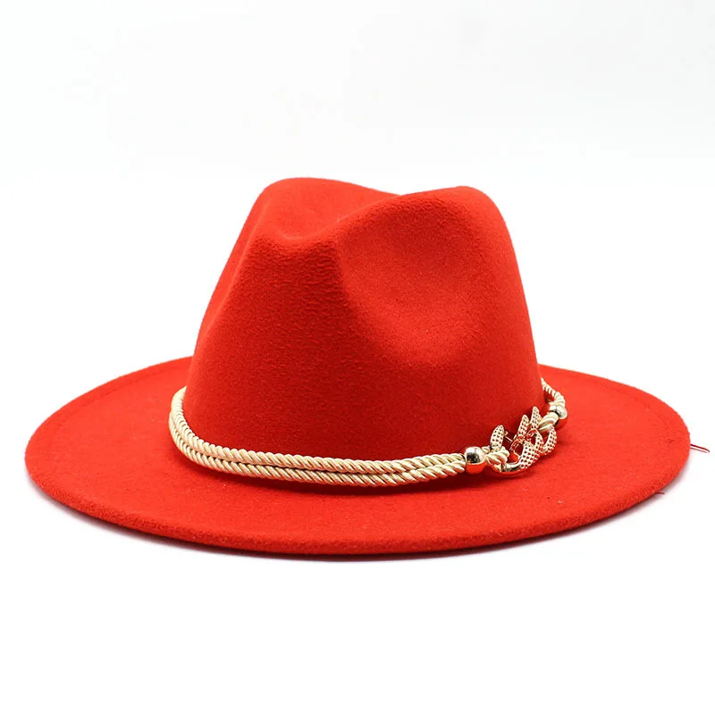 Black/white Wide Brim Simple Church Derby Top Hat Panama Solid Felt Fedoras Hat for Men Women artificial wool Blend Jazz hat