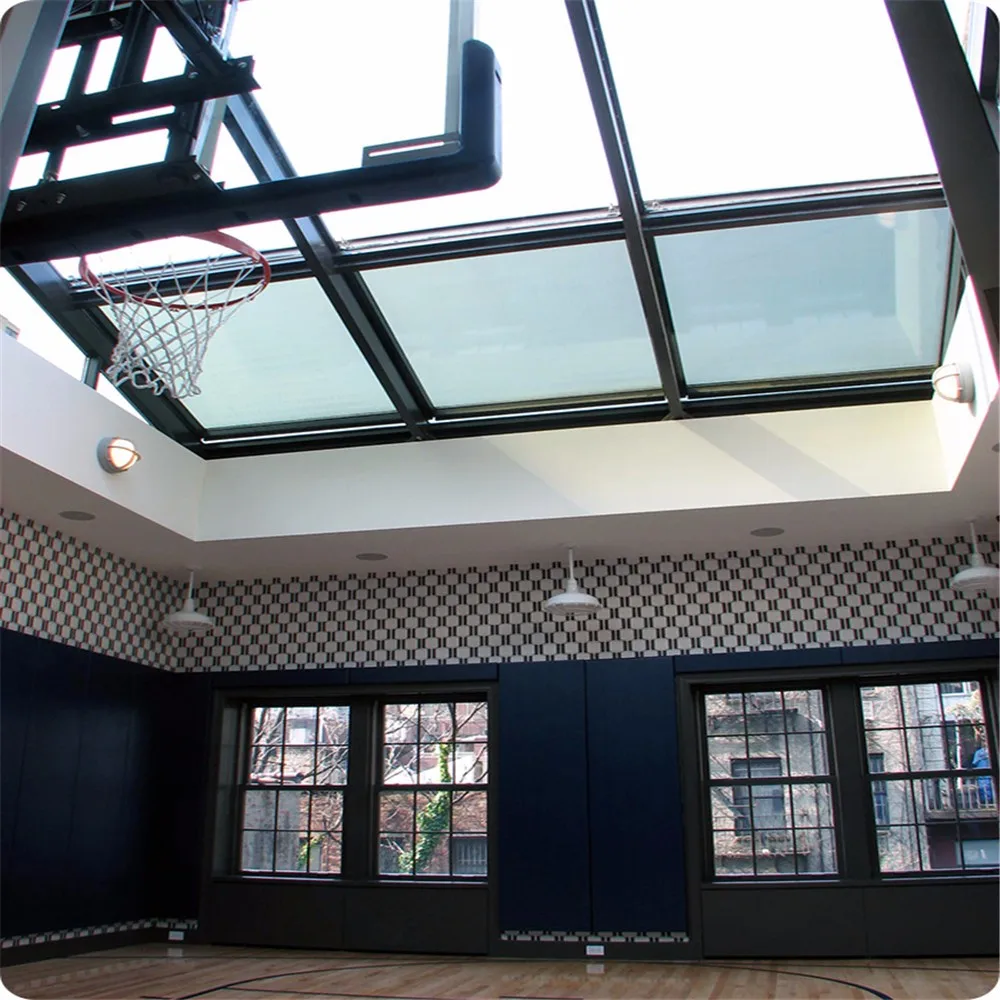 roofing sandwich panel double glass system skylight retractable glass roof canopy roof top glass skylights