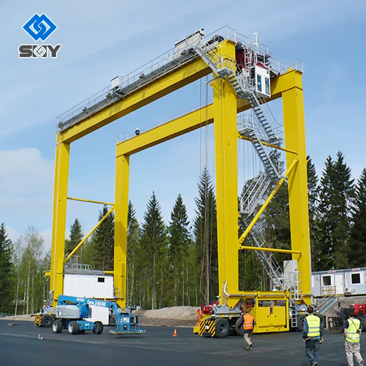 Hot Product 2023 Electric Rubber Tired Gantry Crane With Electric Hoist Outdoor and Indoor operation