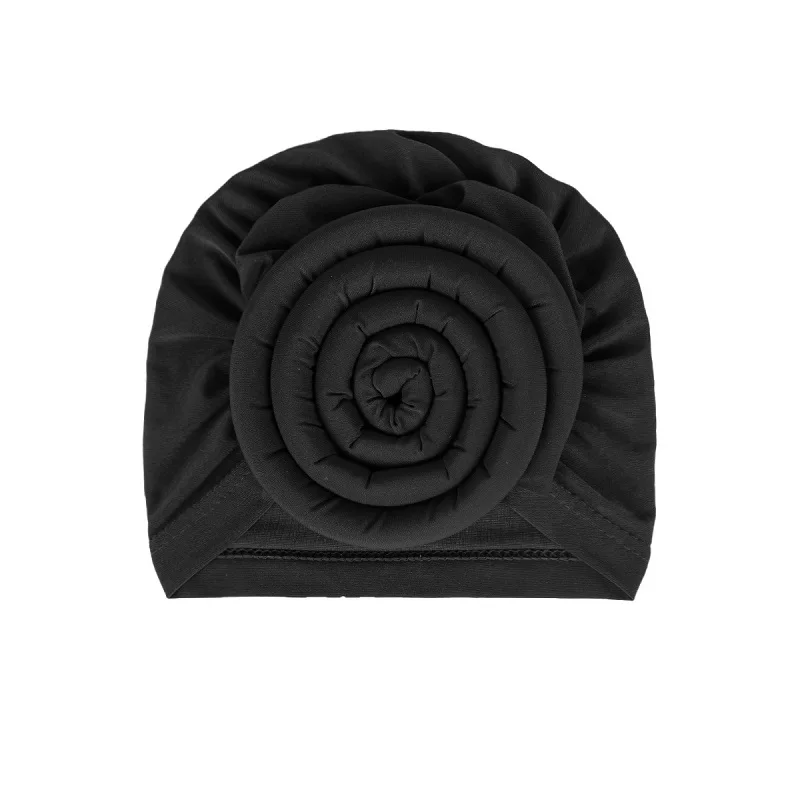 Fashion Ethnic Style Soft Stretchy Women Head Scarf Hat Solid Color Headwrap Turbans Muslim Turban Hat