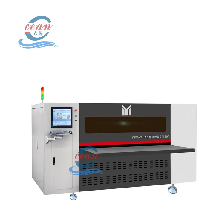 single pass cardboard printing machine inkjet digital printer for corrugated boards