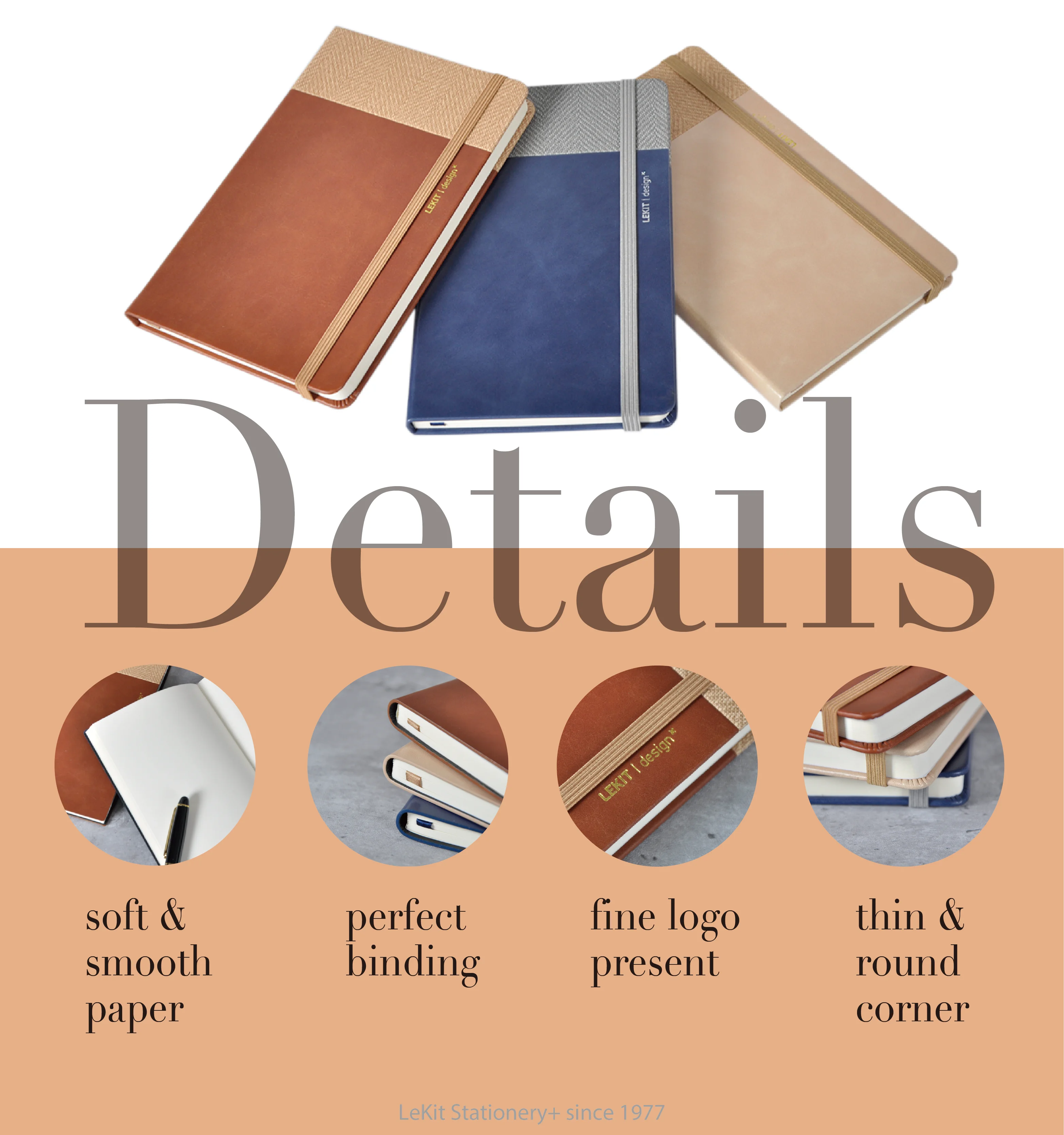 a5 light grey pu leather hardcover custom magnetic executive notepad, corporate gifts notepads