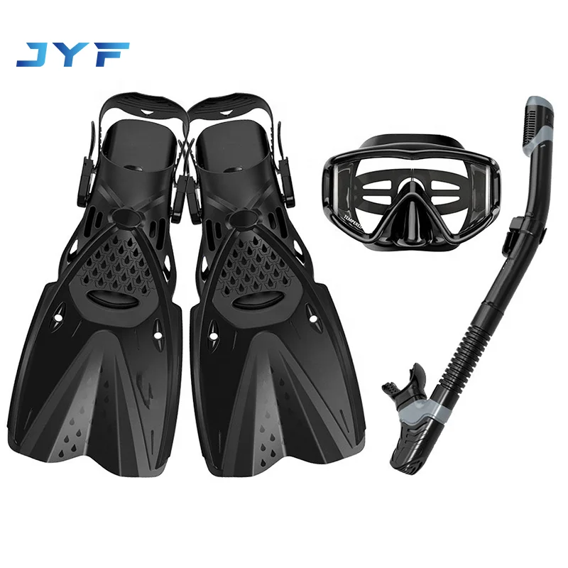High Quality Wholesale JYF Brand Safe Material Snorkel Adult Set 3 Pcs Swimming Sets Deep Sea Diving Equipment
