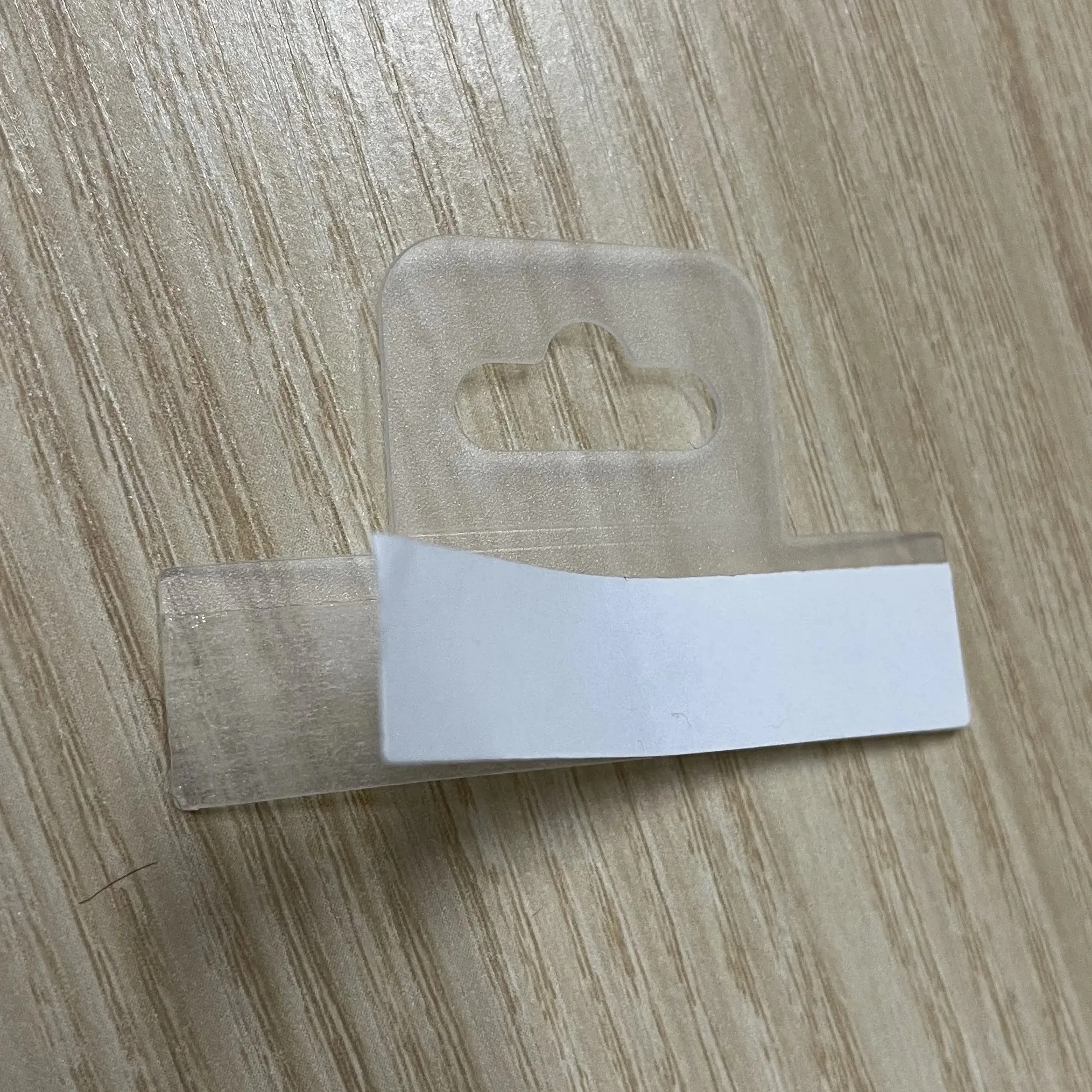 PVC display hang tags adhesive plastic hang tabs