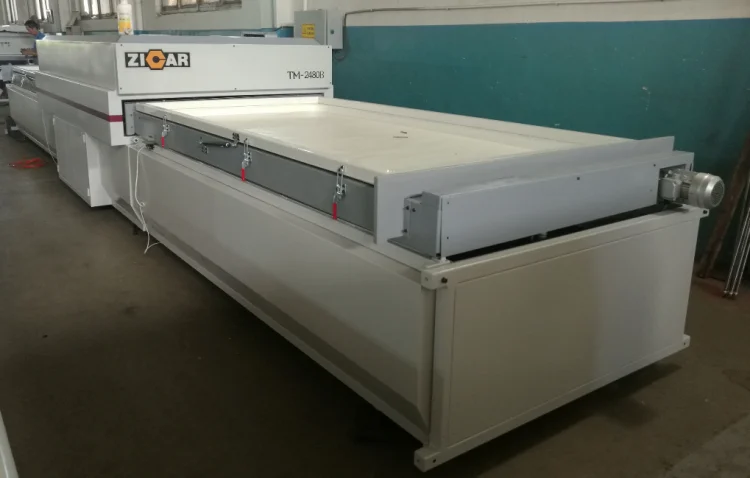 ZICAR cabinet door mdf veneer pvc High gloss film vacuum membrane machine 1300mm furniture pressa a membrana