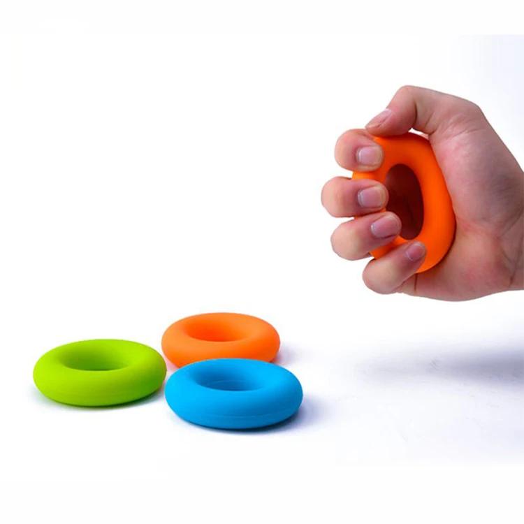 3PCS Set Hand Gripper Grip Silicone Ring Resistance Strength Trainer Exerciser (62406893288)