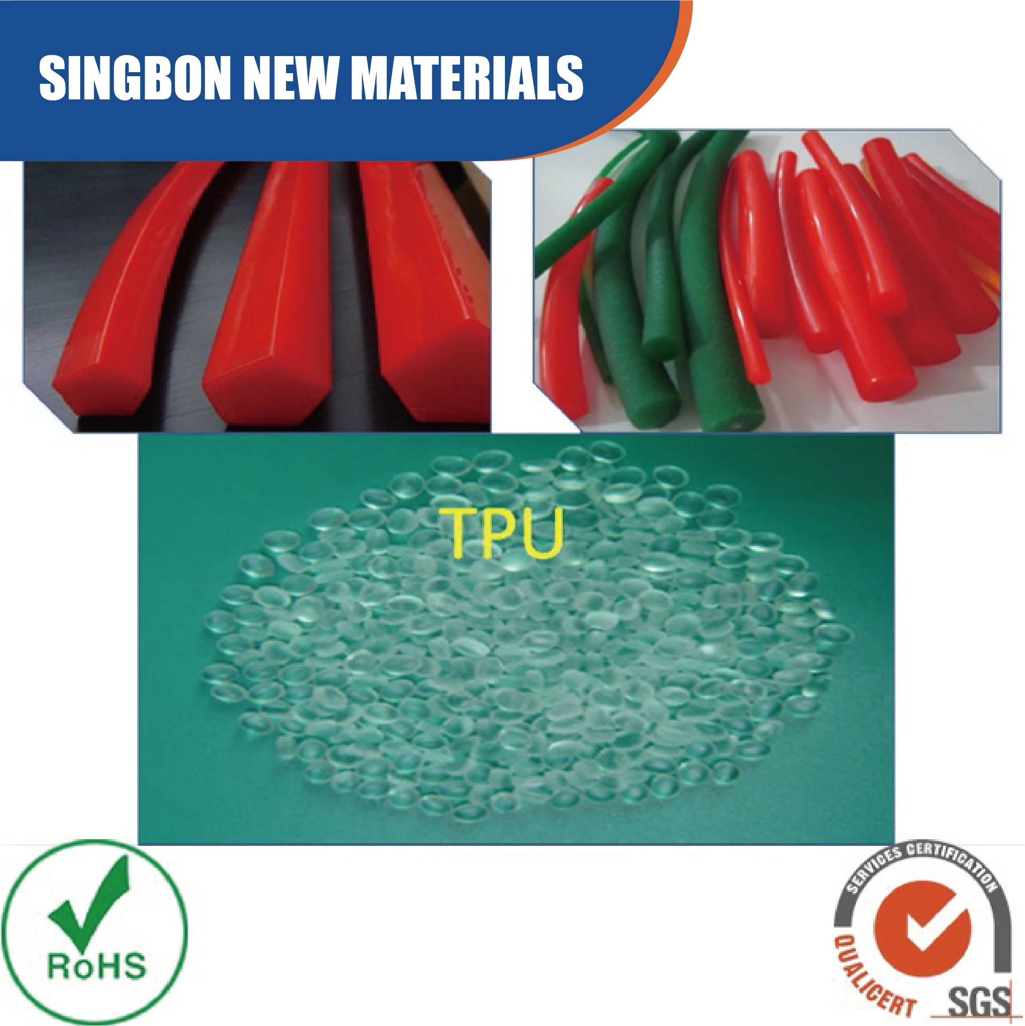 tpu for pneumatic tube hardness 95A 98A  tpu resin