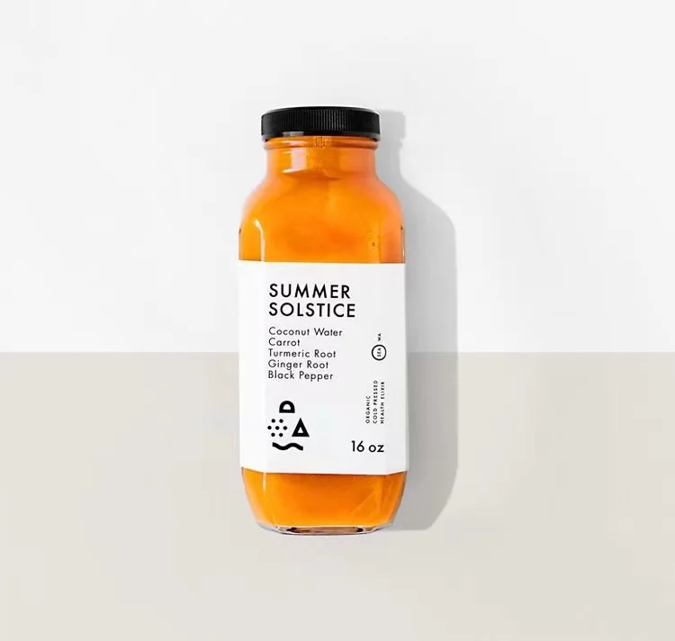 250ml 350ml 500ml clear french square beverage glass bottle cold pressed juice bottles with cap