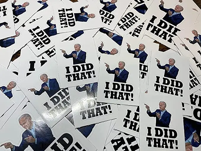 50Pcs Biden I Did That Stickers 3inch PVC Joe Funny