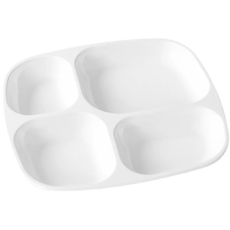 Colorful Divided Fast Food Tray School Canteen 3/4/6 Compartment Melamine Lunch Dinner Plates For Kids