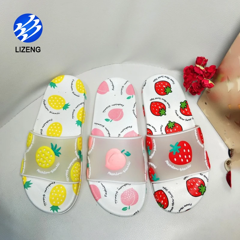 
New Fashion PVC Material Women Fruit Slippers For Outdoor 