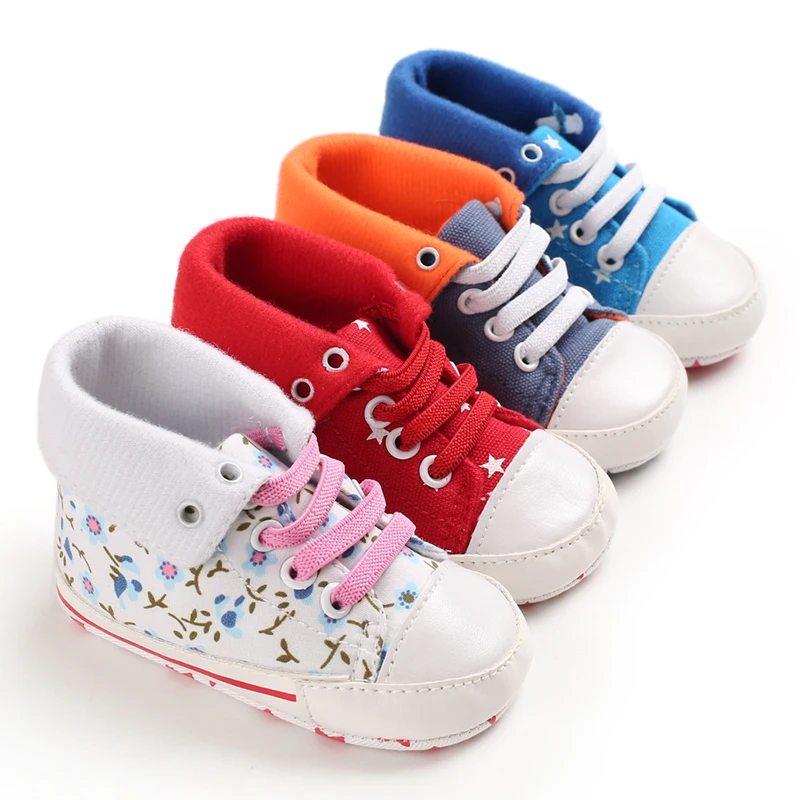 
wholesale canvas toddler first walkers girl baby shoes in bulk printed 