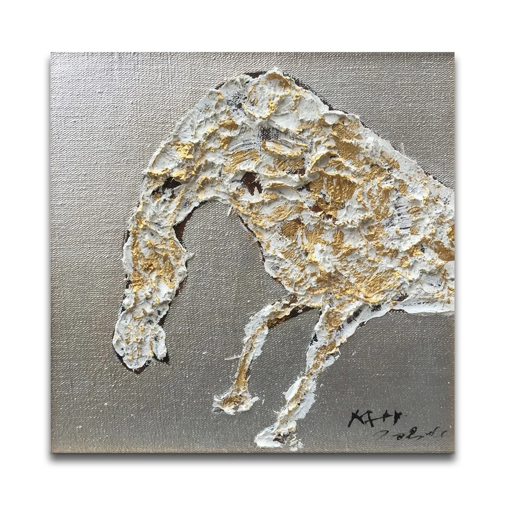 Home Decoration Abstract Modern Paintings Acrylic Decorative Wall Art Animal Horse Canvas Paintings for Living Room