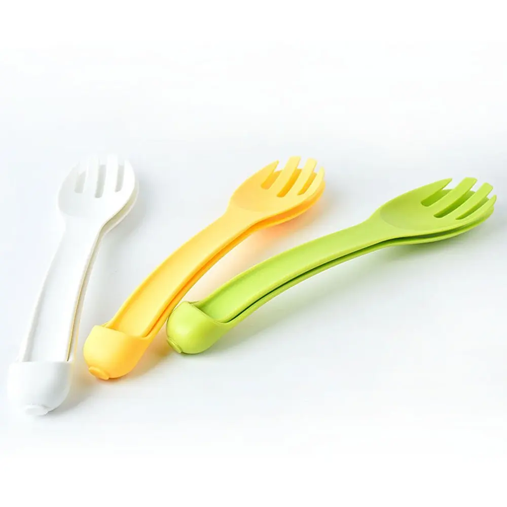 
Multi-functional 2-in-1 Salad Servers spoon and fork set Portable Tableware Salad Serving Set 