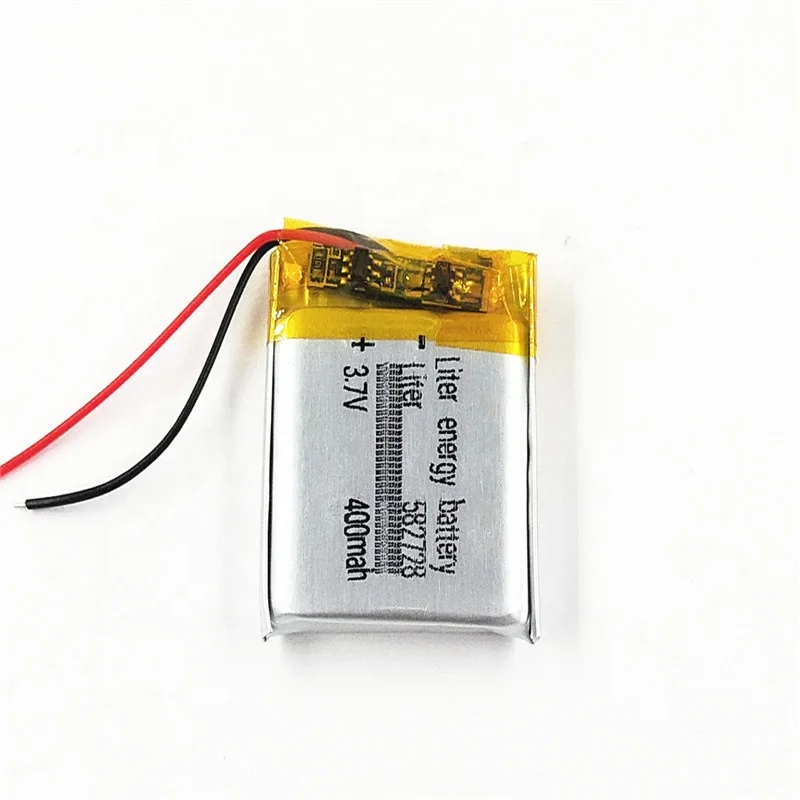 582728 3.7v 400mah 1.48 Wh Lithium Polymer Battery for Wireless Devices