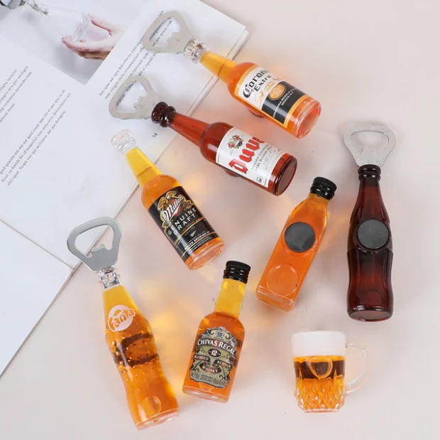 Household Refrigerator Magnet Wine Bottle Corkscrew Beer Bottle Opener