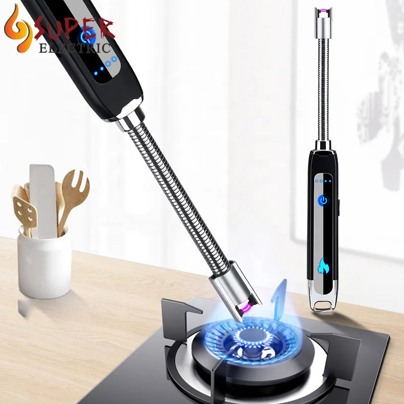 Круглая зарядка креативная USB Электронная зажигалка Usb электрическая дуговая Зажигалка металлическая для кухонной свечи