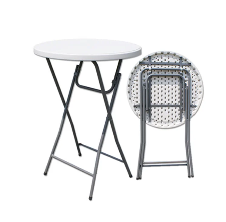 plastic compact plastic folding table/bar plastic foldable table/80*110H cm genral bar table/hot sale in warlmart carrefour lowe