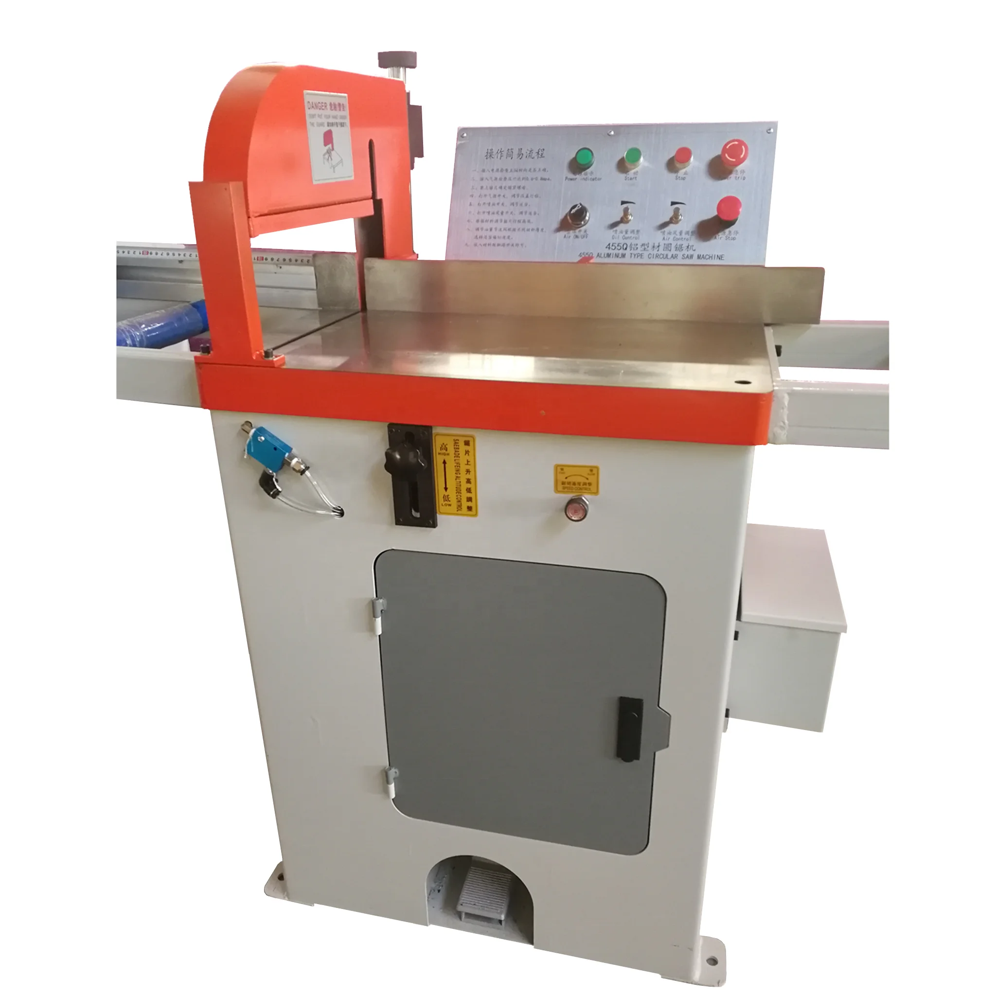 Aluminum profile cutting saw machine single head