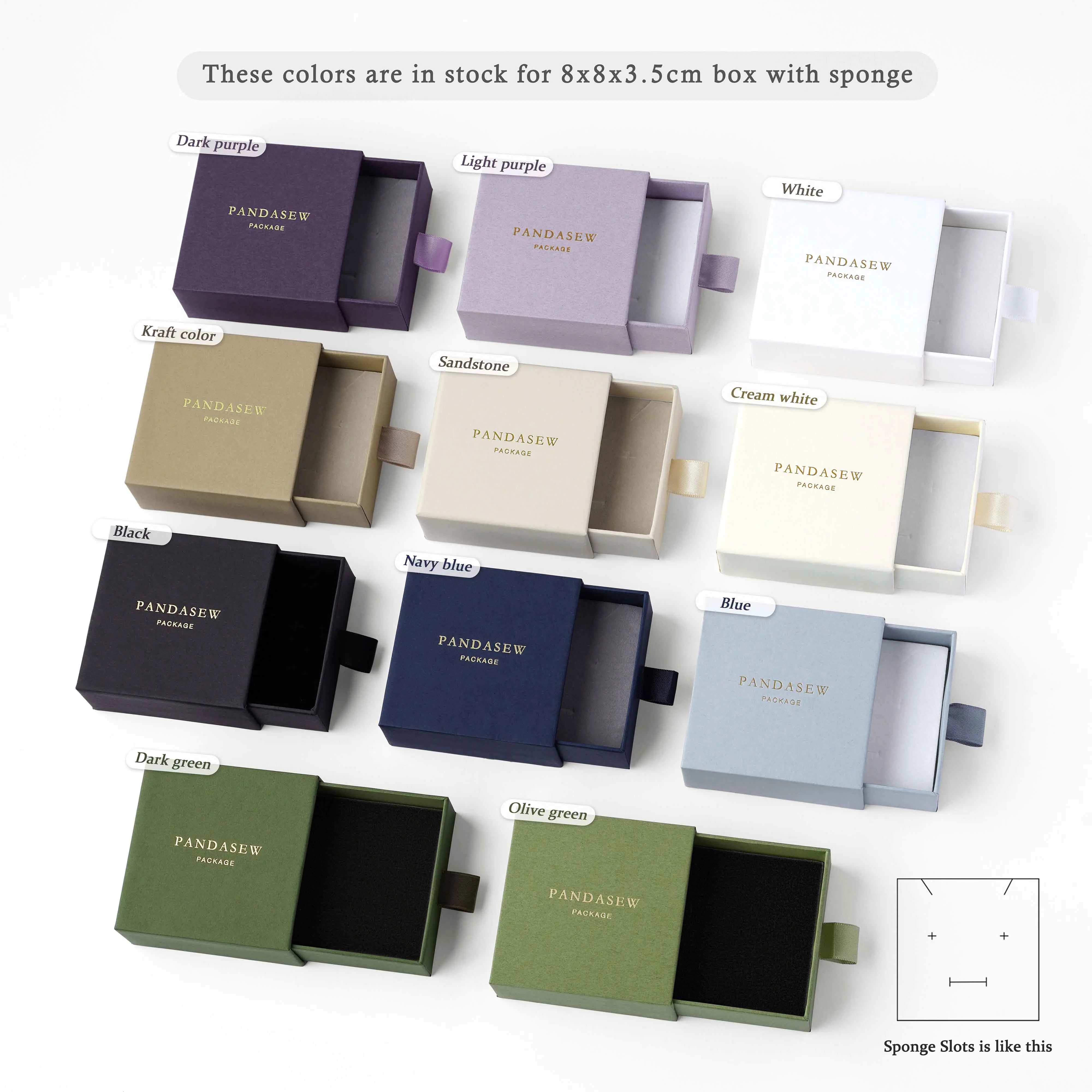 PandaSew custom logo luxury jewelry gift packaging drawer box necklace packaging ring jewelry boxes