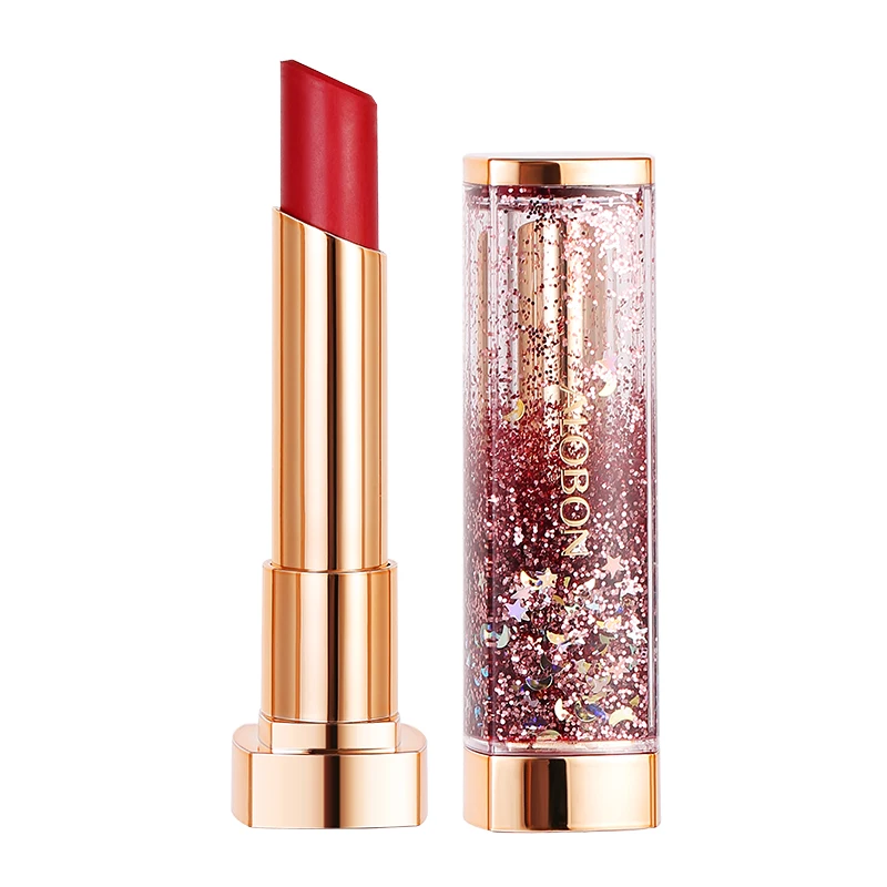 Alobon Diamonds Moisturizing Lipstick Waterproof Long Lasting Non-stick Matte Velvet Lipstick