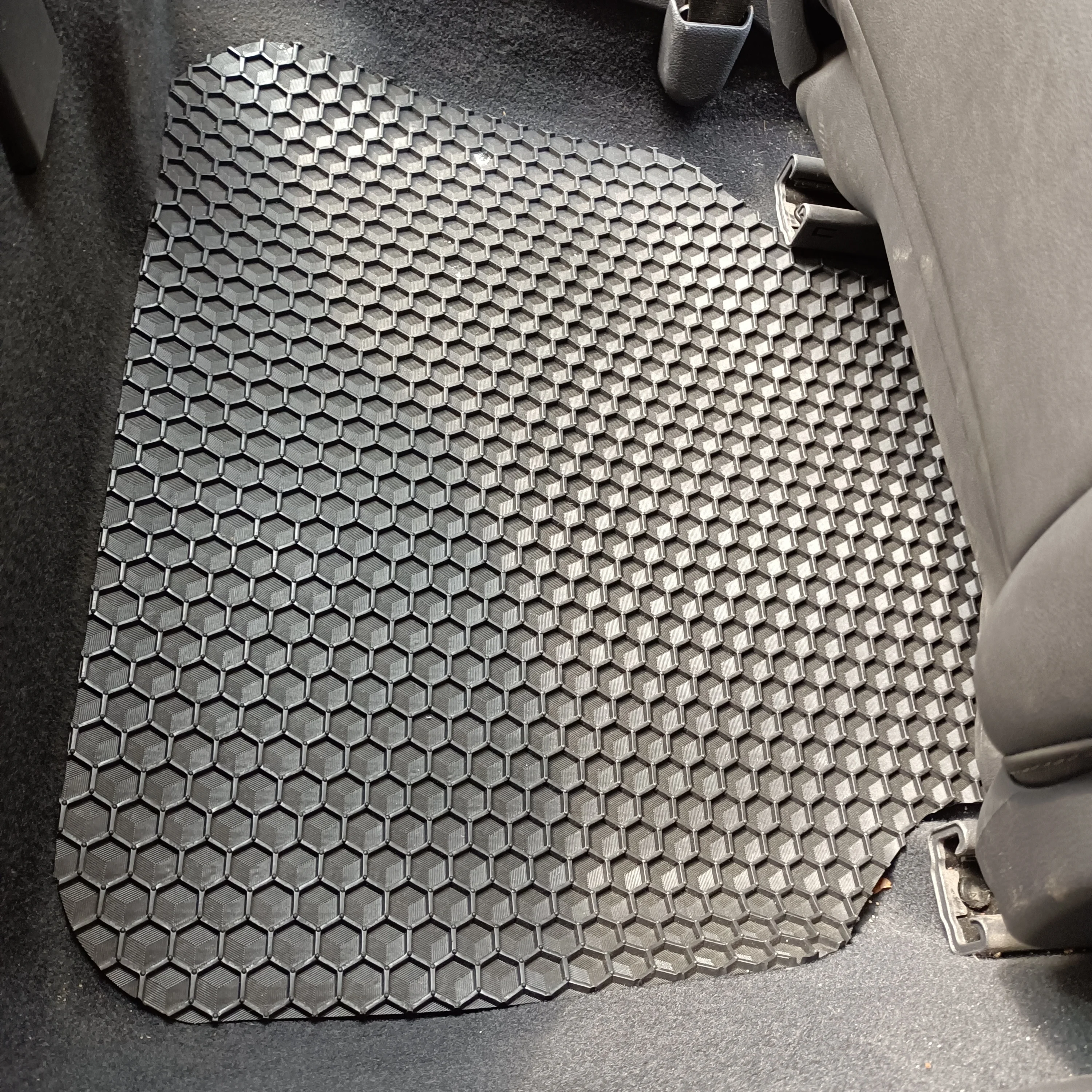 FlexTough Plus Black Rubber Car Floor Mats - All Weather Deep Dish Automotive Floor Mats, Heavy Duty Trim to Fit
