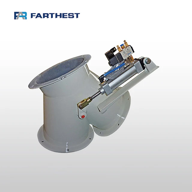 Farthest Stainless Steel Three Way Discharger Diverter Valve For Poultry Feed Mill
