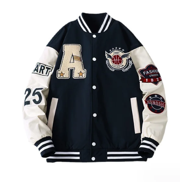 Ready to ship In stock New Baseball Coat Trendy Brand Fashion Letter Printing Couple Student Casual Jacket
