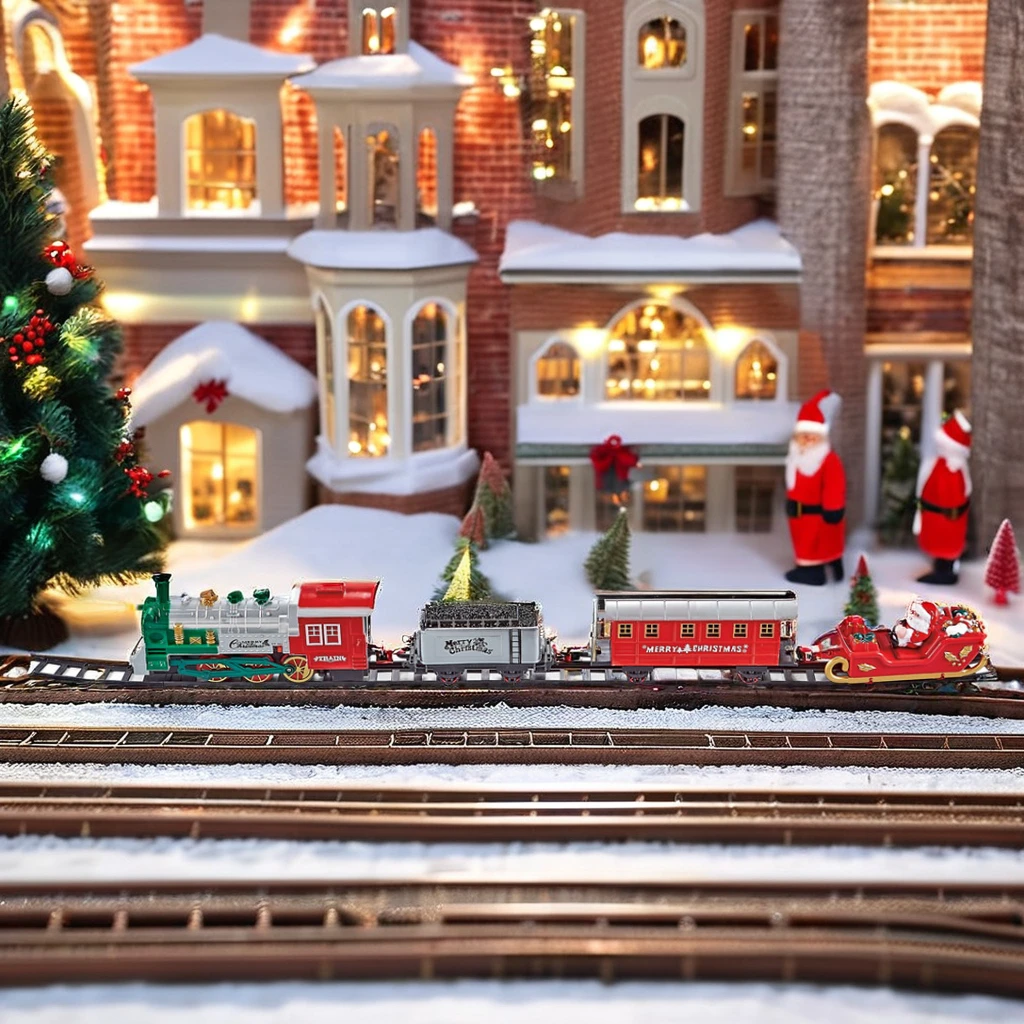 Vintage Assemble Race Electric Car Track Xmas Kids Railway Toys Christmas Train Set With Music Sound