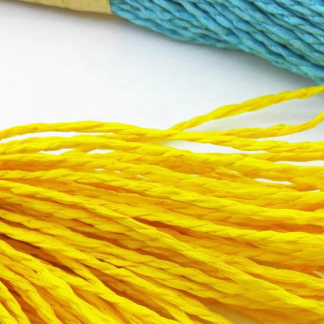 Free Samples Twisted Paper Raffia 100% Wood Pulp Two Strand 2ply Raphia Rafia Ropes Twisted Paper Raffia