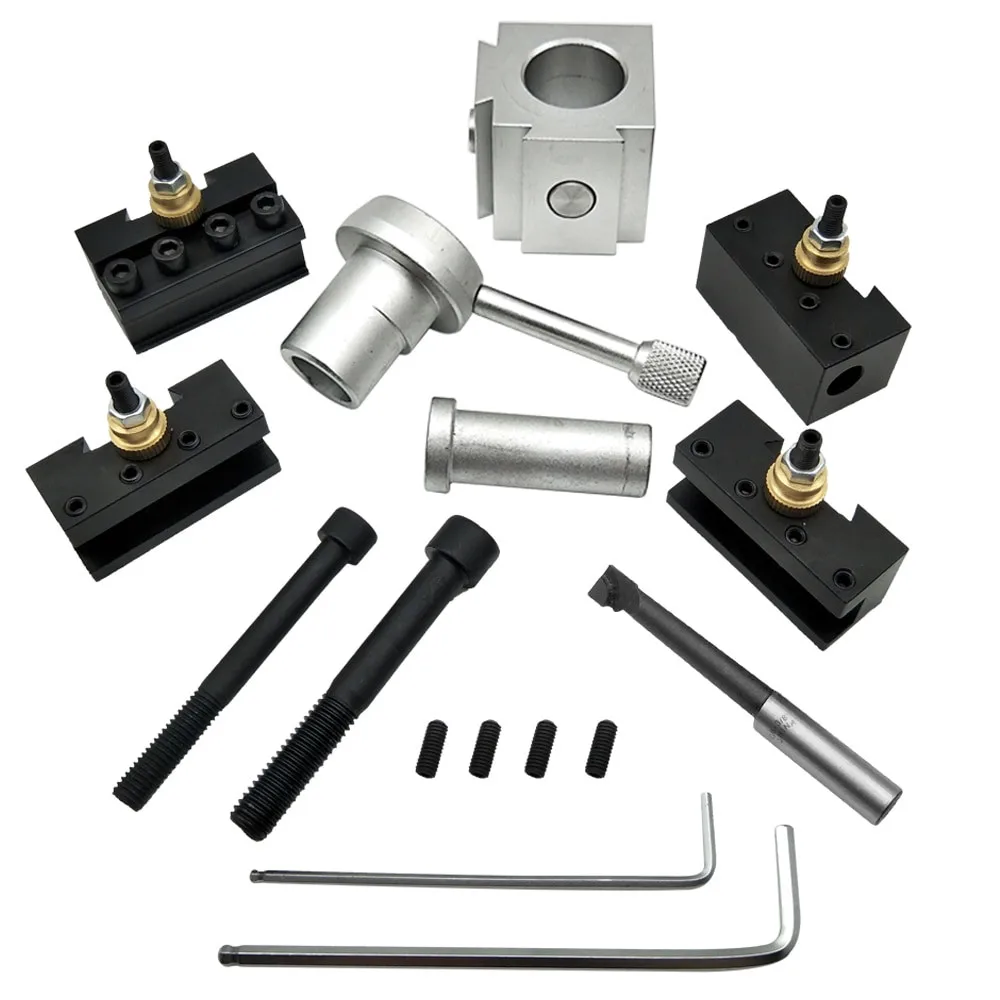 
Mini Aluminum Quick Change Multifid Tool Post Boring/Turning Holder Kit For Various Processing For Table Hobby Lathes 