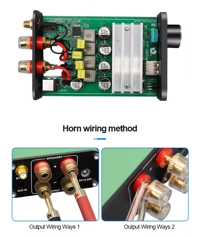 XTUGA AC06 Home Theater System Digital Audio Amp 2.0 Stereo HIFI Fever Grade Bluetooth 5.3 Computer Desktop Digital Amplifier