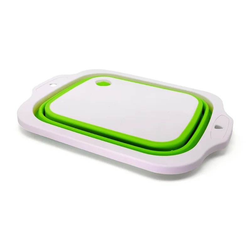 2022 новая складная Складная кухонная силиконовая разделочная доска корзина для мытья овощей