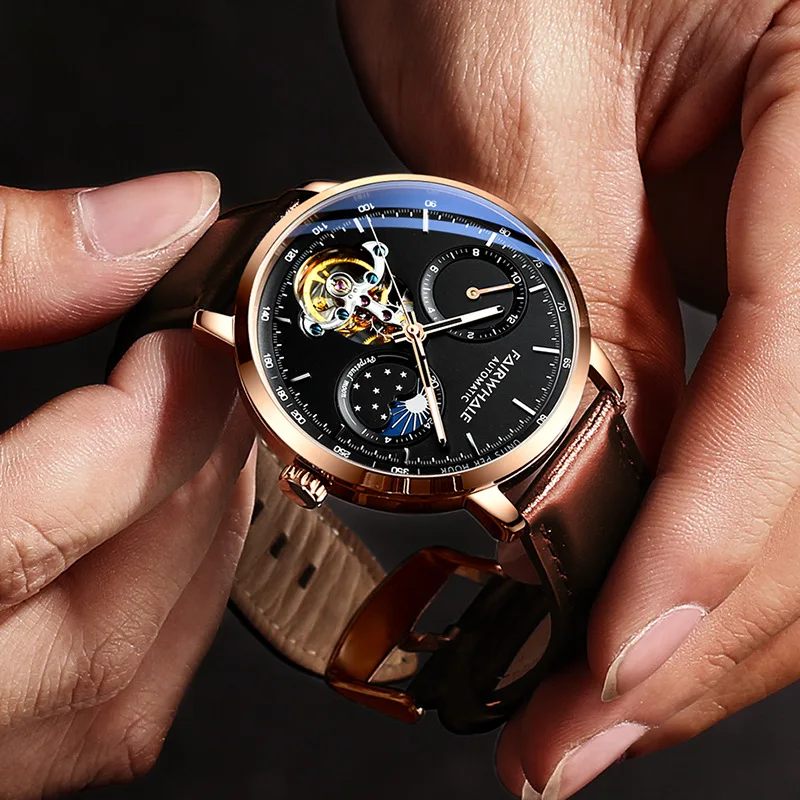 genuine goods Swiss brand watches hollow mechanical watches wholesale luxury metal watches