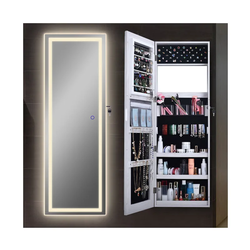 Factory outlet wall mount mirror cabinet with LED light touch sensor