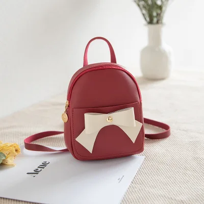FLB202 bow decor 2020 mini pu leather designer bag hiking backpacks