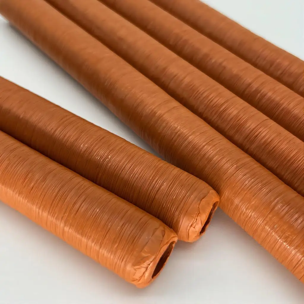 Salmon Color collagen casing from China can be used for frying/Cooking