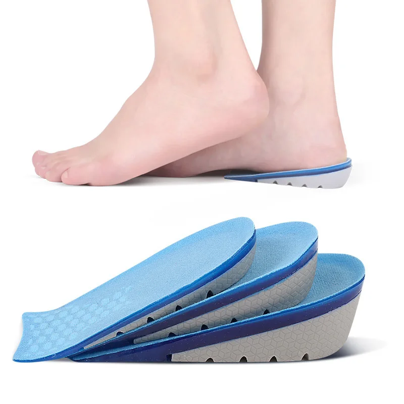Height Insoles For Feet Height Increase Templates Women Men Silicone Gel Heel Cups Pad Growing Sole Elevator Shoe Insert#XD-18