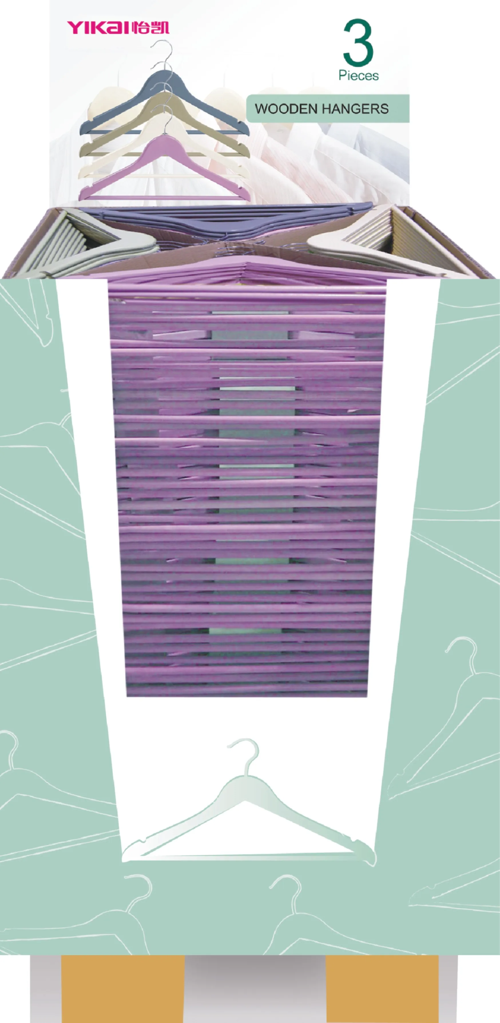 High Quality Maple Wood Flat Clothes Wooden Shirt Hanger