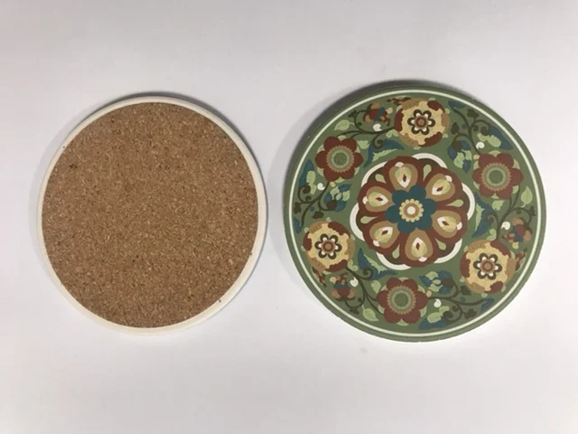 China factory 90mm hot sale round shape custom logo ceramic coaster