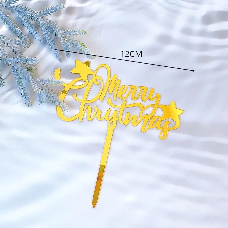 Переноска kailey Счастливого Рождества торт Топпер кекс Снежный торт Топпер для вечеринки