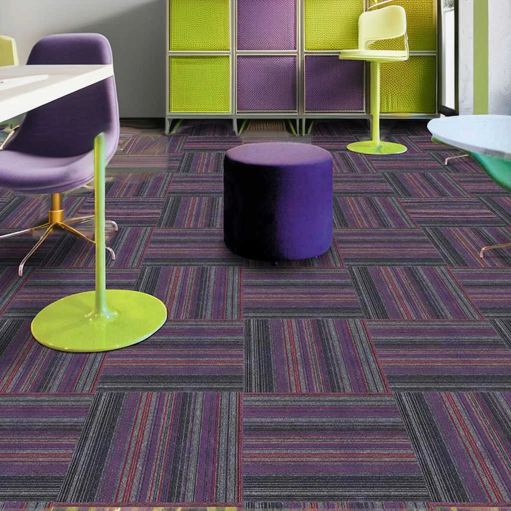 PP Carpet Tiles Modern Washable PVC Backing Modular Carpet for Home Commercial Office Factory Available