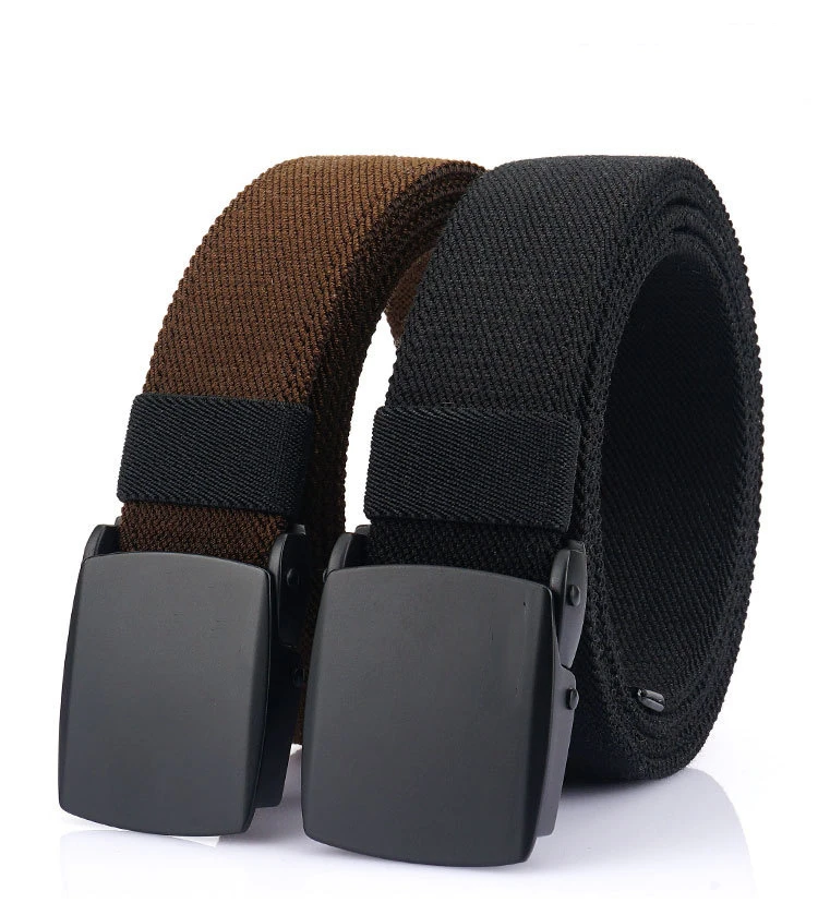 Adjustable Cotton elastic Belt Outdoor Belt Men Korean Woven Canvas Fabric Webbing Belt