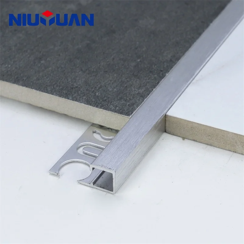 NIUYUAN Customized Production Side Open Aluminum Square Edge Tile Trim