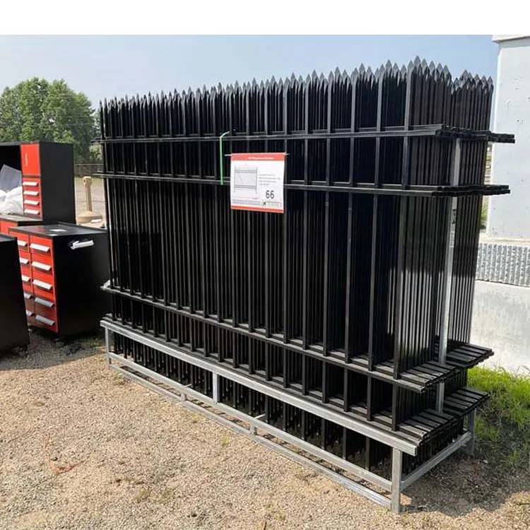 High Quality Modern Design Aluminum and Steel Fence Welded Picket Finials Aluminum Fence Panels with Black Powder Coated