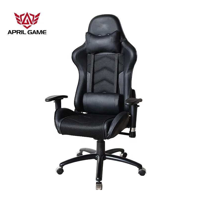 
Anji all black office comfortable computer massage game economic gamer chair used 
