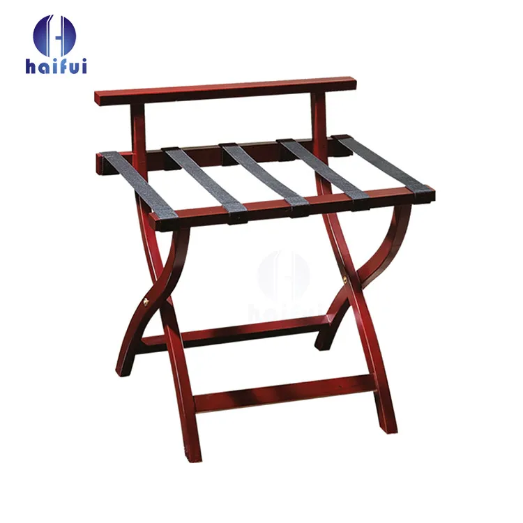 Hotel Guestroom Solid Wooden Luggage Rack Stand