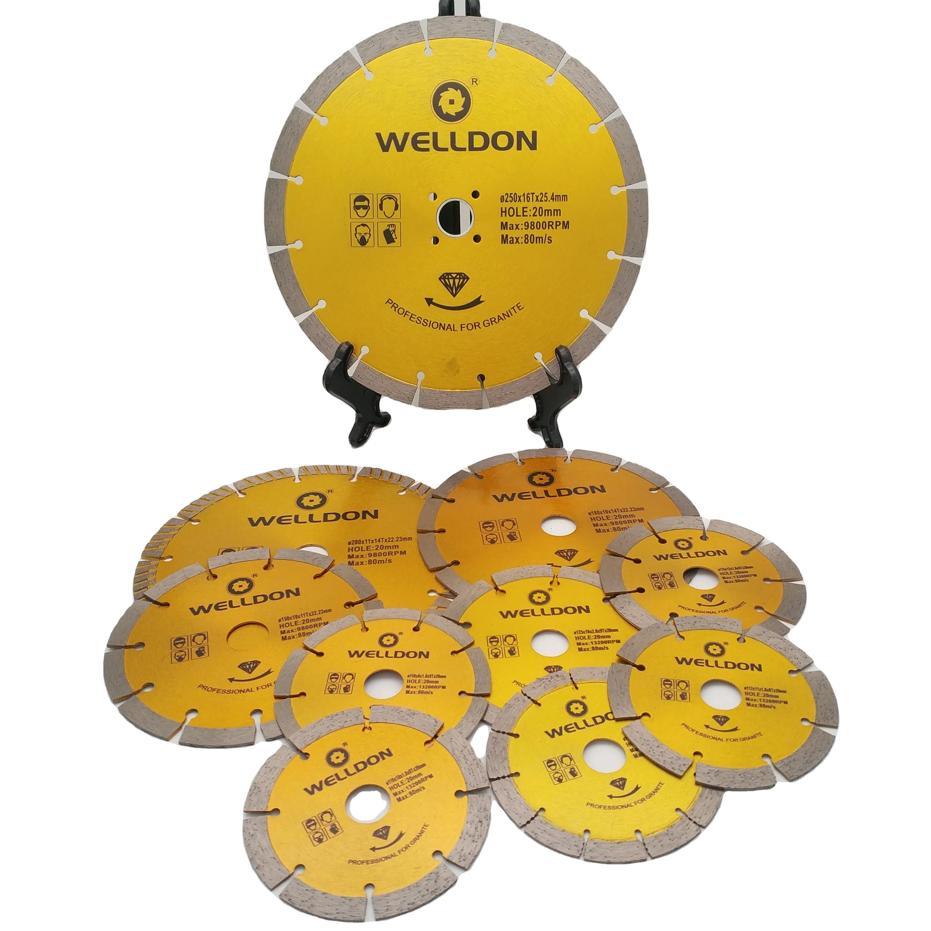 10 inch hebei diamond steel saw blade high speed steel dual blade circular saw blade granite cutting disc