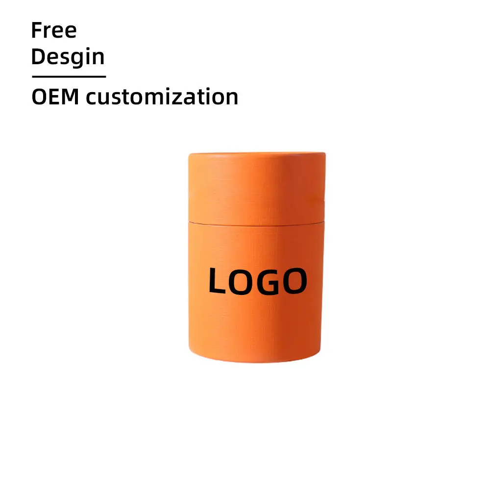 Biodegradable Oem Essential Oils Bottle Cosmetic Kraft Cylinder Paper Tube Canister